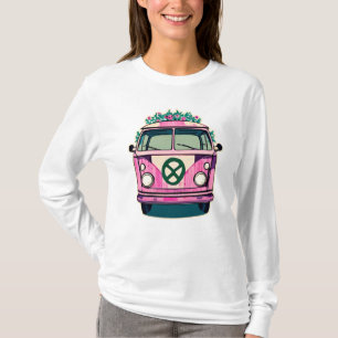 Rosa Retro Hippie Van Florenz Vintage Farben T-Shirt