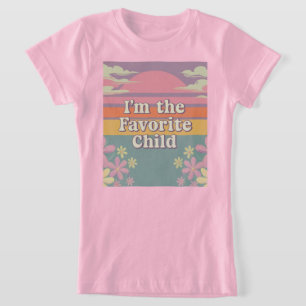 Rosa Retro Ich bin der Lieblings-Kindermädchen-T - T-Shirt