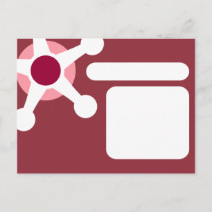 rosa Retro Jax. Postkarte