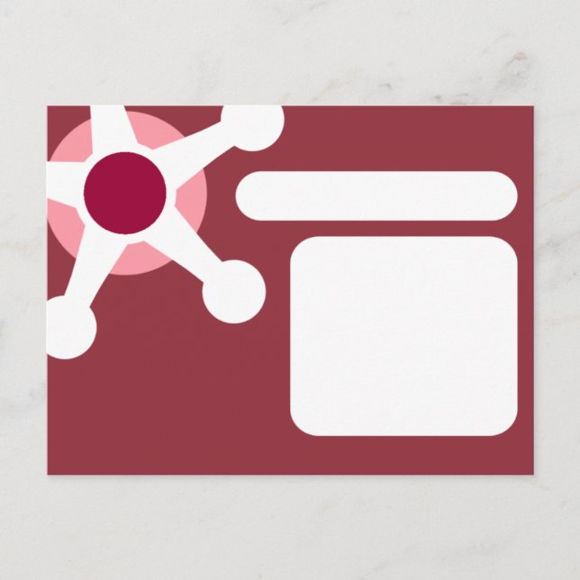 rosa Retro Jax. Postkarte (Vorderseite)