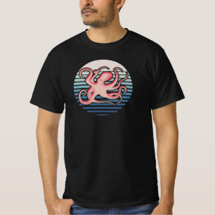 Rosa Retro Octopus T - Shirt