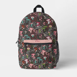 Rosa Retro-Pilz Bedruckter Rucksack