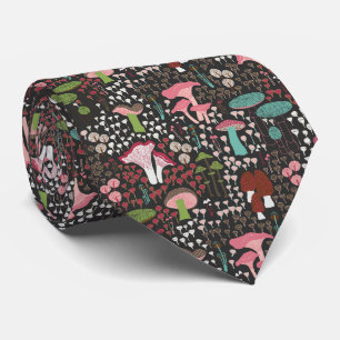 Rosa Retro-Pilz Krawatte