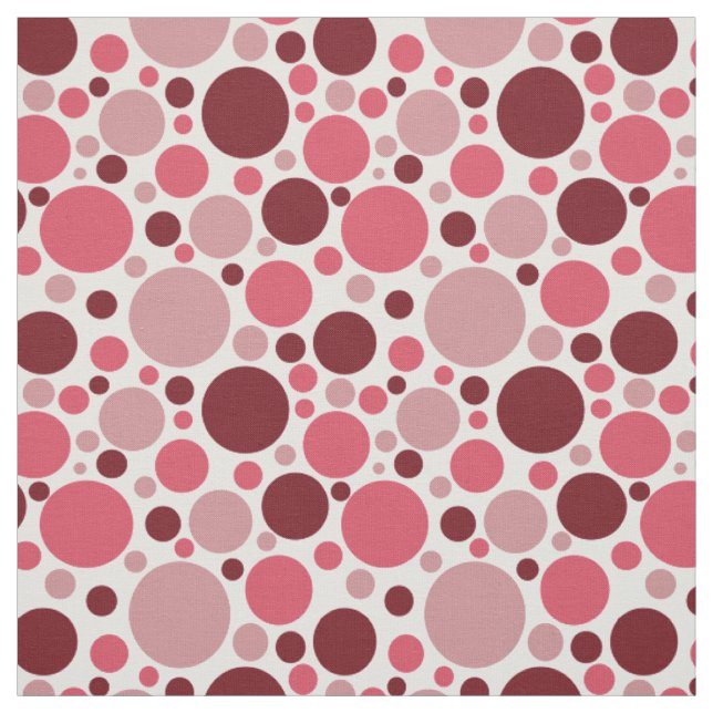 Rosa Retro-Punkte-Muster Stoff (Muster)