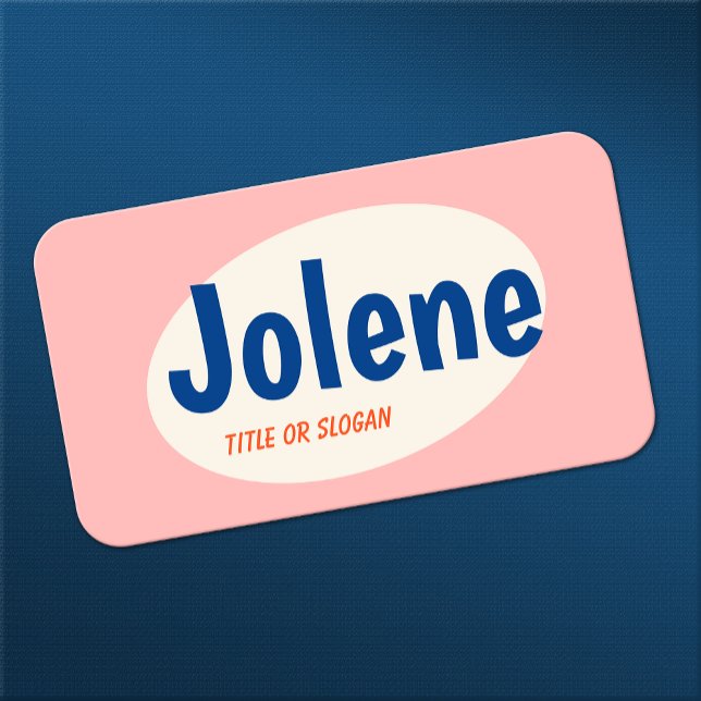 Rosa Retro Typografie Visitenkarte (Von Creator hochgeladen)