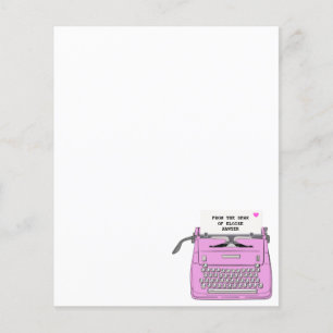 Rosa Retro Vintage Schreibmaschine Desktop Persona