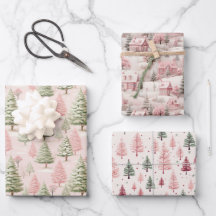 Rosa Retro Vintage Weihnachtsfeiertag