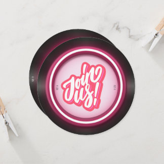 Rosa Retro Vinyl Quinceanera Einladung