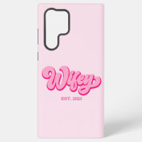 Rosa Retro Wifey Est. Jahr Bride Fiancé