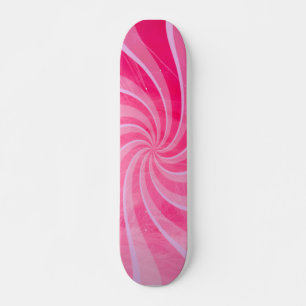 Rosa Retro-Wirbel Skateboard