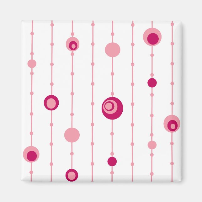 Rosa Retrozirkeln Magnet (Vorne)