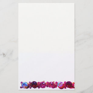 Rosa Rhinestones - Vintager Schmuck Briefpapier