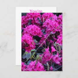 Rosa Rhododendron-Blume Einladung