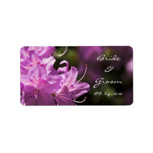 Rosa Rhododendron Blume Gastgeschenk Hochzeit Tags Adressaufkleber