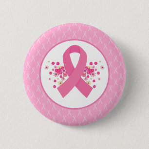 Rosa Ribbon Brustkrebs Bewusstsein Button