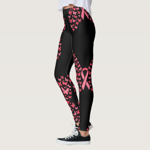 Rosa Ribbon Brustkrebs Bewusstsein Leggings