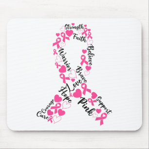 Rosa Ribbon Brustkrebs Bewusstsein Monat Überleben Mousepad