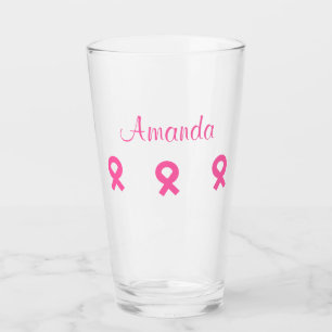 Rosa Ribbon Brustkrebs (Name) 4Amanda Glas