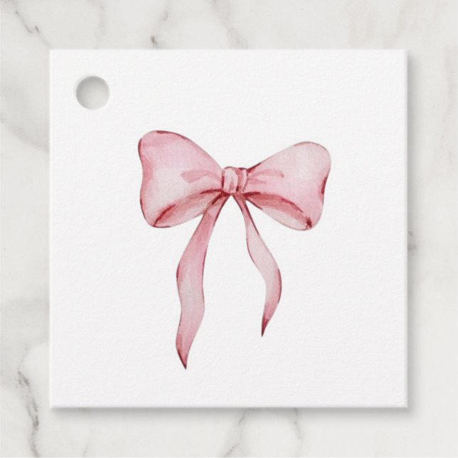 Rosa Ribbon Charm Geschenkanhänger (Vorderseite)