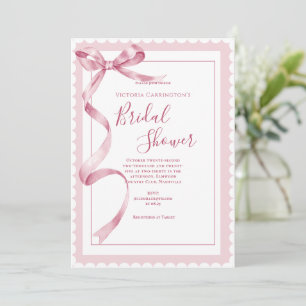 Rosa Ribbon Elegantes Brautparty Einladung