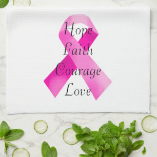 Rosa Ribbon Faith Handtuch