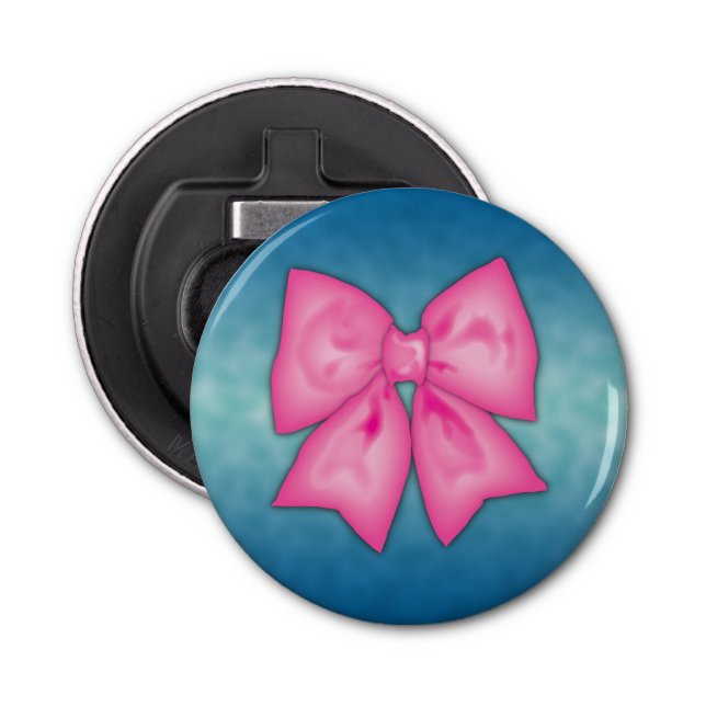 Rosa Ribbon Flaschenöffner (Vorderseite)