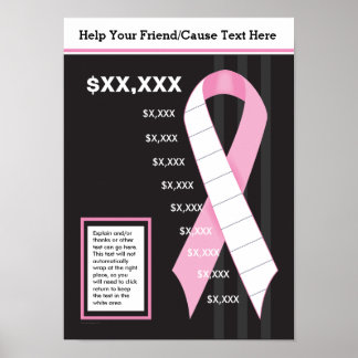 Rosa Ribbon Fundraising Poster