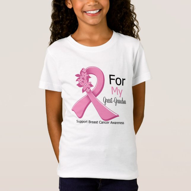 Rosa Ribbon für mein großes Oma - Brustkrebs T-Shirt (Vorderseite)
