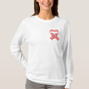 Rosa Ribbon Herz-Shirt T-Shirt