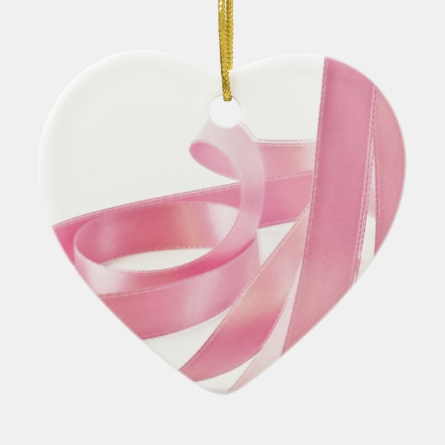 Rosa Ribbon Keramikornament (Vorne)