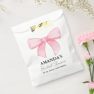 Rosa Ribbon Knot Brautparty , Hochzeit Party Geschenktütchen