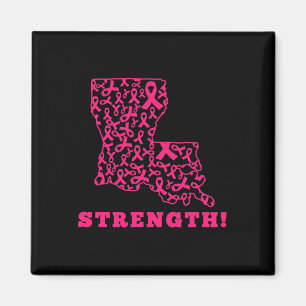 Rosa Ribbon Louisiana La Breast Cancer Fight Suppl Magnet