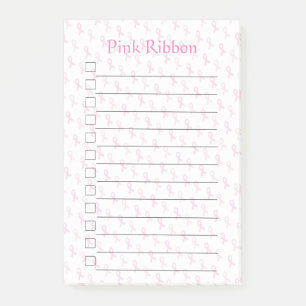 Rosa Ribbon Post-it Klebezettel
