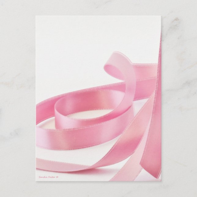 Rosa Ribbon Postkarte (Vorderseite)
