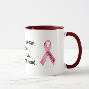 Rosa Ribbon Ringer-Tasse Tasse