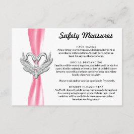 Rosa Ribbon Silberschwänze Sicherheitsmaßnahmen Begleitkarte