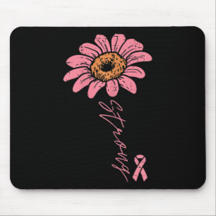 Rosa Ribbon Sonnenblume Starker Brustkrebs Awarene Mousepad
