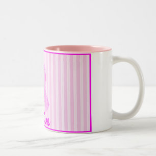 Rosa Ribbon-Tasse Zweifarbige Tasse