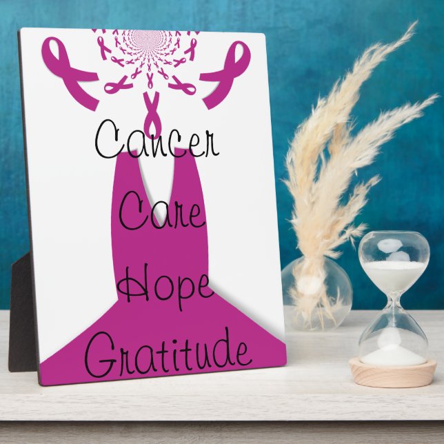 Rosa Ribbons Brustkrebs Fotoplatte (Seite)