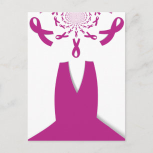 Rosa Ribbons Brustkrebs Postkarte