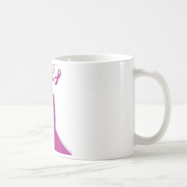 Rosa Ribbons Brustkrebs Tasse (Rechts)