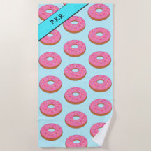 Rosa Ring Donut Motif - Fügen Sie Ihren Namen / In