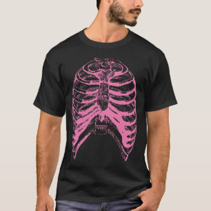 rosa Rippenkäfig T-Shirt