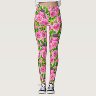 Rosa Robin und Rose Leggings