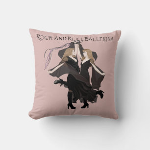 Rosa Rock-and-Roll-Ballerina-Kissen Kissen