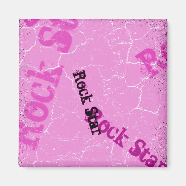 Rosa Rock Star Magnet (Vorne)