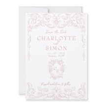 Rosa Rokoko Save the Date - Karte