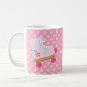 Rosa Rollerskates Tasse