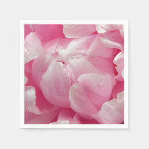 Rosa Romantik blühende Blume mit Tau Serviette