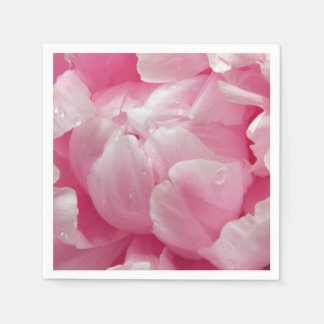 Rosa Romantik blühende Blume mit Tau Serviette